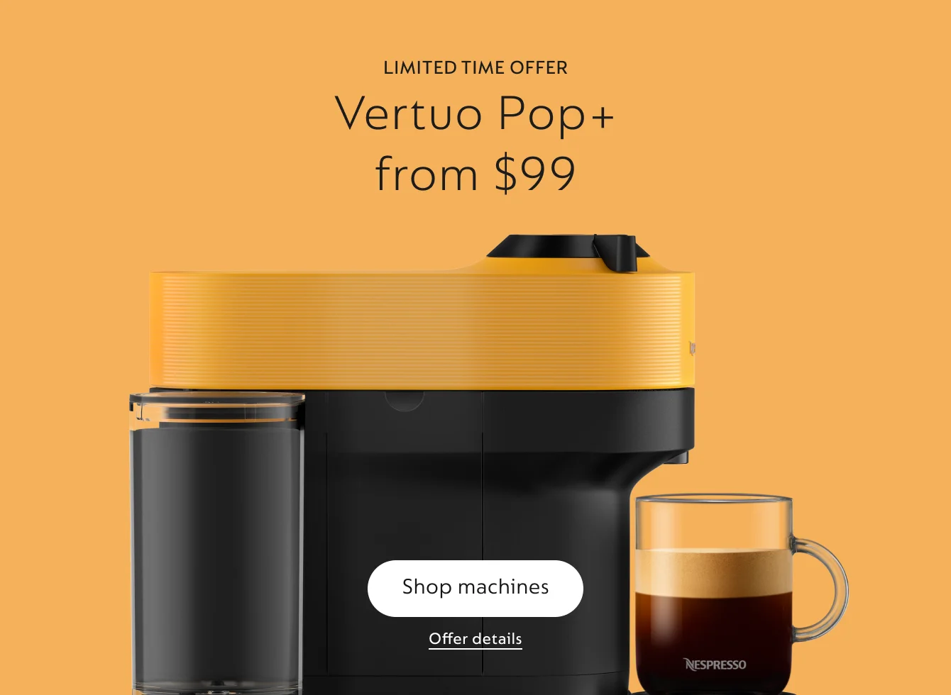 Nespresso yellow machine promotion